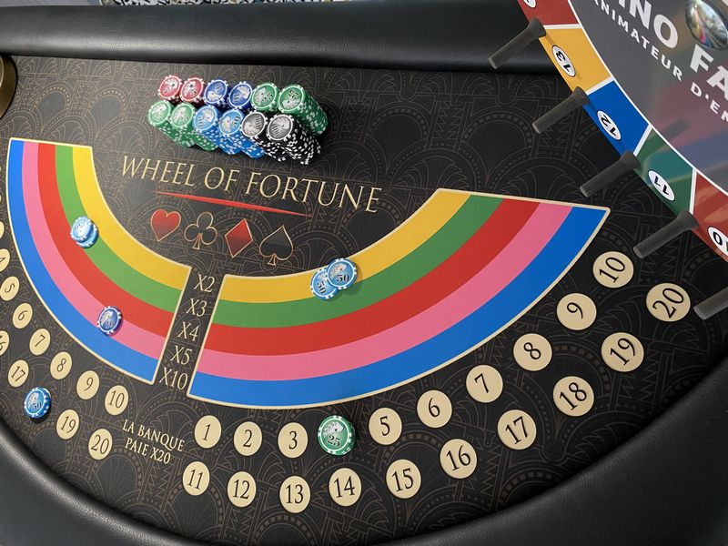 TABLE CASINO JEU SOIREE Wheel of Fortune